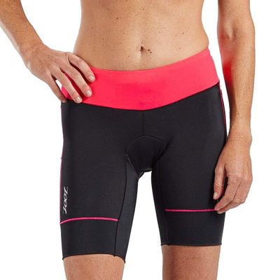Zoot Womens Core 8-Inch Tri Shorts  Womens Performance Triathlon Shorts with 8in Inseam, Drawstring Closure, and Hip Pockets (Blush, X Small)