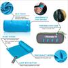 4Monster Microfiber Towel, Travel Towel, Camping Towel, Fast Drying, Soft Light Weight, Suitable for Gym, Beach, Swimming, Backpacking and More (Blue, Large (26 x 55.1 inches)) view 4