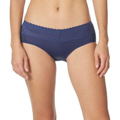 Calvin Klein Women's Plus-Size No Pinching No Problems Lace Hipster Panty Underwear, Navy Ink, XXX-Large