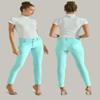 ICONOFLASH Women's Plus Size Jeggings with Pockets XL Pull On Stretchy Jean Leggings Pull On Skinny Pants (Turquoise, X-Large) view 2