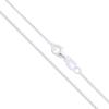 Sterling Silver Box Chain 0.8mm Solid 925 Italy Lightweight Wide Pear Shape Clasp Necklace 15" view 1