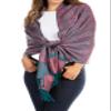 Sakkas Two Tone Vintage Jacquard Paisley Pashmina Shawl Wrap Scarf Stole - Magenta view 1
