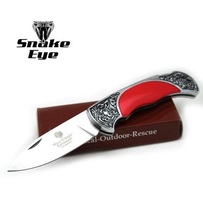 Wild Turkey Handmade Collection Old Fashioned Two Tone Lock Back Folding Knife.. (Red)