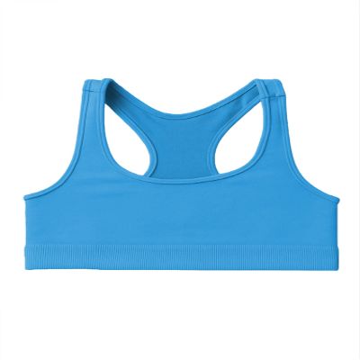 Kurve Girls Seamless Lightweight Racerback Sports Bra, Turquoise, Age 9-14