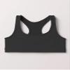 Kurve Girls Seamless Lightweight Stretchy Racerback Sports Bra, Black, Age 4-8 view 2