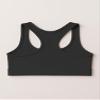 Kurve Girls Seamless Lightweight Stretchy Racerback Sports Bra, Black, Age 4-8 view 3