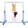 Costzon Gymnastic Training Bar, 3" to 5" Height Adjustable Expandable Kip Bar for 1-4 Levels Gymnasts, Heavy-Duty Junior Horizontal Bar w/Double Locking Mechanism, Ideal for Indoor, Home, Gym(Blue) view 1