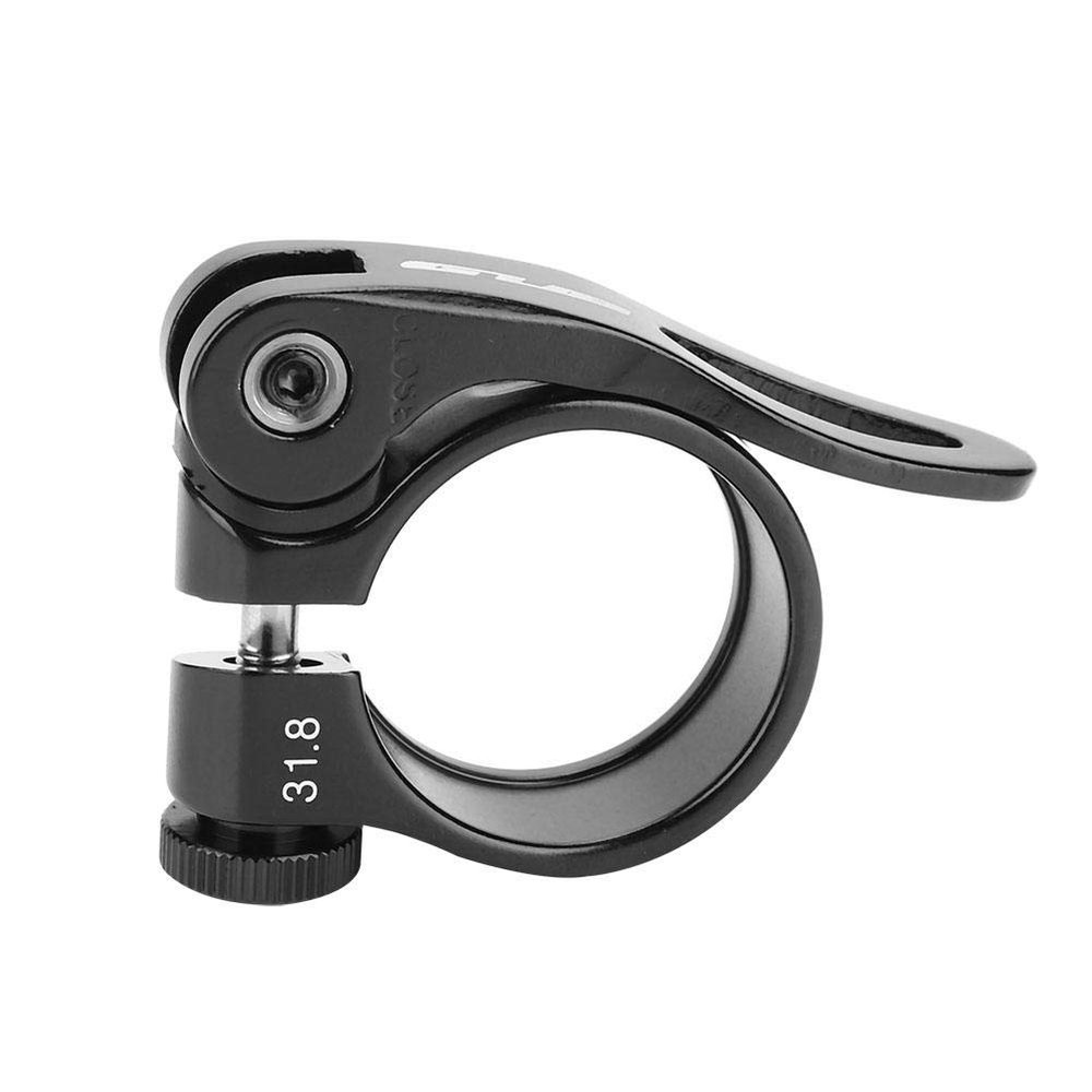 Post Clamp, Aluminum Alloy Quick Release Clamp Tube Clip for 27.2/28.6 mm Seat Bike(Black)