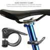 Post Clamp, Aluminum Alloy Quick Release Clamp Tube Clip for 27.2/28.6 mm Seat Bike(Black) view 3