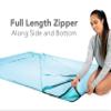 Pike Trail Sleeping Bag Liner  Travel and Camping Sheet, Lightweight and Compact Insert with Full Length Zipper and Guarantee (Turquoise Blue, Medium, 82 in. L x 29 in. W Single Bed) view 2