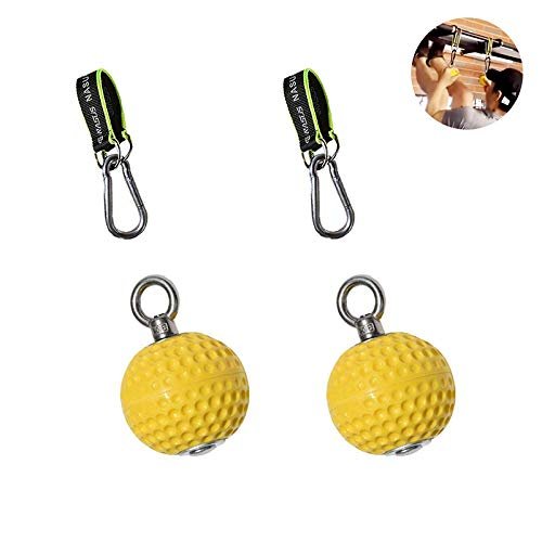 SATOHA Lispeed Training Cannon Ball with Wrist Ball Pull-up Fitness Equipment Training Power Ball Holds Grips Pointing Handle Strength Training Ball