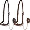 Derby Originals New and Improved Premium Crystal Bling Rhinestone Inlay Flat Leather Cattle Show Halter with Matching Chain Lead view 2