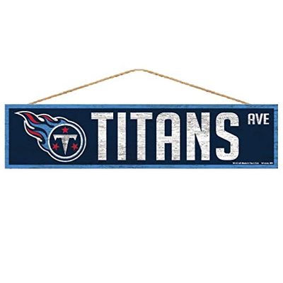 Wincraft NFL Tennessee Titans SignWood Avenue Design, Team Color, 4x17