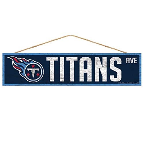 Wincraft NFL Tennessee Titans SignWood Avenue Design, Team Color, 4x17
