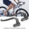 Dilwe Brake Lever, 1 Pair Universal Full Aluminum Alloy Brake Lever Handlebar for Mountain Road Cycling Parts and Spare Parts(Black view 3