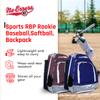 No Errors Sports Rookie Baseball Backpack - Youth Baseball Bat Bag with Fence Hooks - Baseball and Softball Equipment Bag for Kids - (Royal) view 2