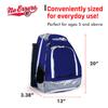 No Errors Sports Rookie Baseball Backpack - Youth Baseball Bat Bag with Fence Hooks - Baseball and Softball Equipment Bag for Kids - (Royal) view 3