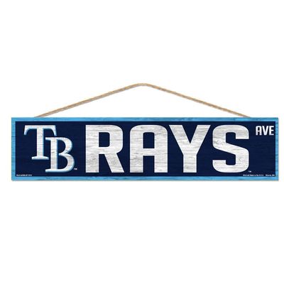 Wincraft MLB Tampa Bay Rays SignWood Avenue Design, Team Color, 4x17