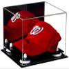 Better Display Cases Acrylic Baseball Cap Display Case with Mirror and White Risers (A006-WR) view 1