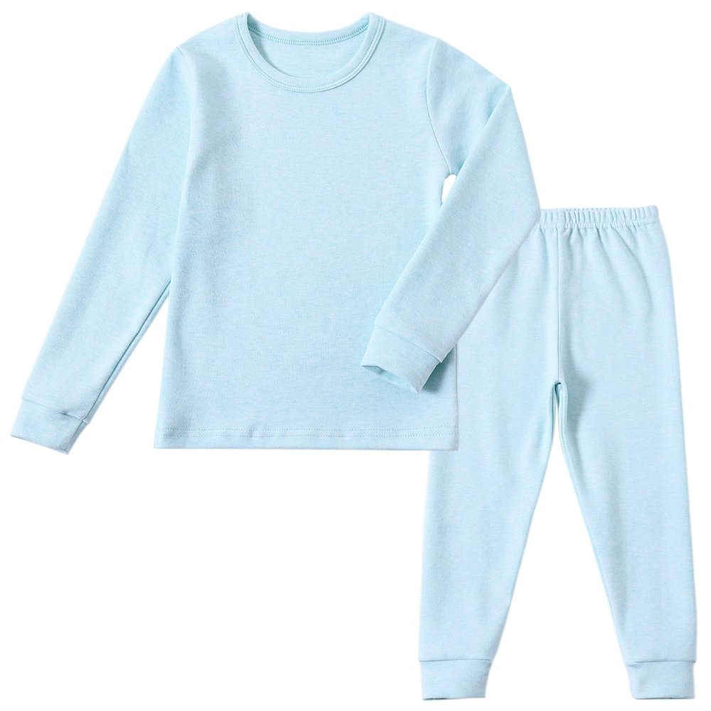 JWWN Kids Winter Thermal Underwear Long Johns Set Toddler Little Boys Girls Pajamas Warm Base Layer Set (Green,5T)