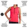 Zoot Womens Core Tri Tank  Womens Performance Triathlon Tank Top with 3 Back Pockets, Mesh Panels, and Cam Lock Zipper (Blush, Small) view 2