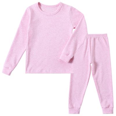 JWWN Kids Winter Thermal Underwear Long Johns Set Toddler Little Girls Pajamas Warm Base Layer Set (Pink,3T)