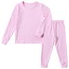 JWWN Kids Winter Thermal Underwear Long Johns Set Toddler Little Girls Pajamas Warm Base Layer Set (Pink,3T) view 1