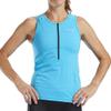 Zoot Womens Core Tri Tank  Womens Performance Triathlon Tank Top with 3 Back Pockets, Mesh Panels, and Cam Lock Zipper (Cascade, X Large) view 1