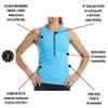 Zoot Womens Core Tri Tank  Womens Performance Triathlon Tank Top with 3 Back Pockets, Mesh Panels, and Cam Lock Zipper (Cascade, X Large) view 2
