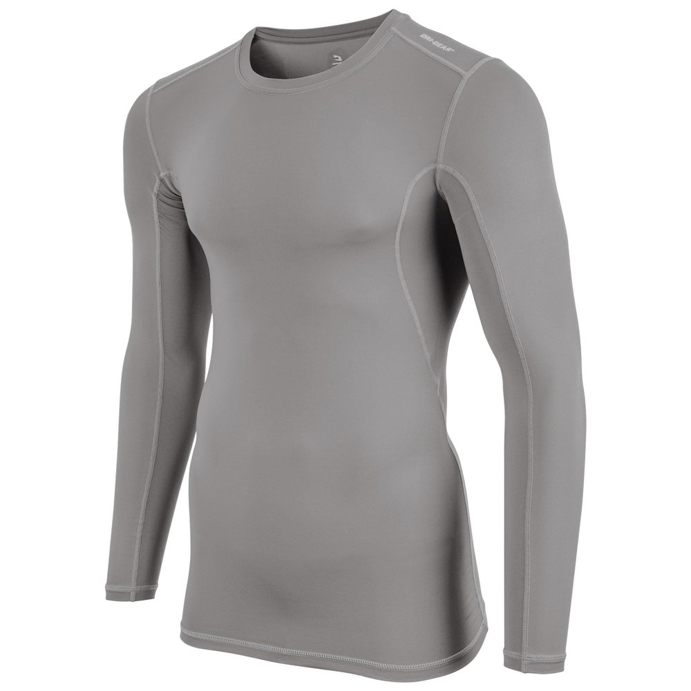 Champro Boys Youth Lightning Long Sleeve Compression Shirt - Polyester Spandex, Gray, Large US