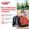 No Errors Sports RBP Rookie Baseball and Softball Backpack - Baseball and Softball Bat Bag with Fence Hooks for Kids, 2 Bat Pockets Bag for Boys and Girls(orange) view 2