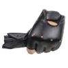 Long Keeper 4-11 Y Kids PU Leather Fingerless Gloves for Boys Girls Outdoor Sports Gloves (Black1) view 1