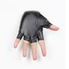 Long Keeper 4-11 Y Kids PU Leather Fingerless Gloves for Boys Girls Outdoor Sports Gloves (Black1) view 3