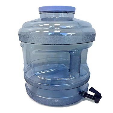 AquaNation BPA-Free Reusable Food Grade Safe Tritan Leak-Proof Plastic Water Bottle Spigot Gallon Jug Container With Handle - Made in USA (5 Gallon Big-Wide Mouth)