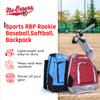 No Errors Sports RBP Rookie Baseball and Softball Backpack - Baseball and Softball Bat Bag with Fence Hooks for Kids, 2 Bat Pockets Bag for Boys and Girls(Red) view 2
