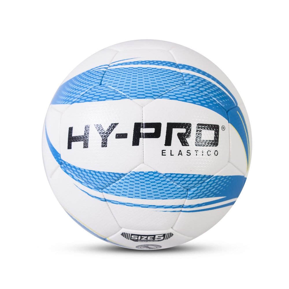 Hy-Pro Elastico Match Football Size 4, Blue and neon Yellow