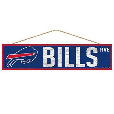 Wincraft NFL Buffalo Bills SignWood Avenue Design, Team Color, 4x17