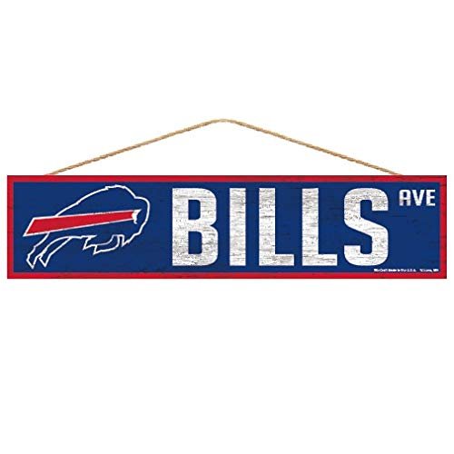 Wincraft NFL Buffalo Bills SignWood Avenue Design, Team Color, 4x17