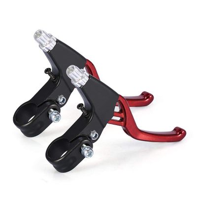 Brake Levers, Aluminium Mountain Cycling Brake Level Handles Lever Set(1 Pair)(Red)