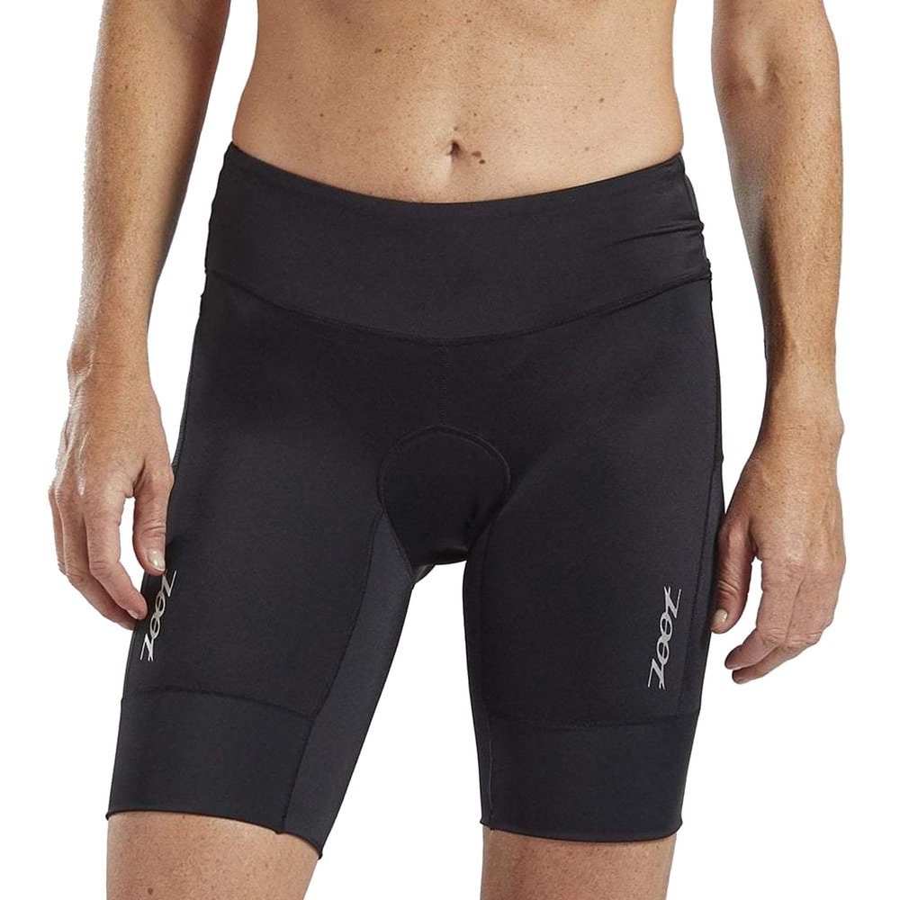 Zoot Womens Core 8-Inch Tri Shorts  Womens Performance Triathlon Shorts with 8in Inseam, Drawstring Closure, and Hip Pockets (Black, X Small)