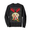 Golden Labrador Sweatshirt Reindeer Christmas Gift Shirt view 1