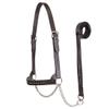 Derby Originals New and Improved Premium Crystal Bling Rhinestone Inlay Flat Leather Cattle Show Halter with Matching Chain Lead view 1