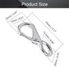 MroMax Fixed Eye Hook,304 Stainless Steel 0 Carabiner Lock Boat Clip Hook 55mm Length Silver Tone 3pcs view 2