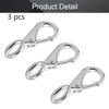 MroMax Fixed Eye Hook,304 Stainless Steel 0 Carabiner Lock Boat Clip Hook 55mm Length Silver Tone 3pcs view 4
