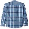 Amazon Essentials Men's Slim-Fit Long-Sleeve Poplin Shirt, Denim Large Plaid, XX-Large view 2