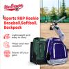 No Errors Sports RBP Rookie Baseball and Softball Backpack - Baseball and Softball Bat Bag with Fence Hooks for Kids, 2 Bat Pockets Bag for Boys and Girls(purple) view 2