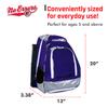 No Errors Sports RBP Rookie Baseball and Softball Backpack - Baseball and Softball Bat Bag with Fence Hooks for Kids, 2 Bat Pockets Bag for Boys and Girls(purple) view 3