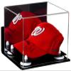 Better Display Cases Acrylic Baseball Cap Display Case with Mirror, Wall Mount and White Risers (A006-WR) view 1