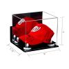 Better Display Cases Acrylic Baseball Cap Display Case with Mirror, Wall Mount and White Risers (A006-WR) view 2