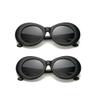 FOURCHEN Clout Goggles Sunglasses for kids Bold Retro Oval Round Lens (black 2pack) view 1